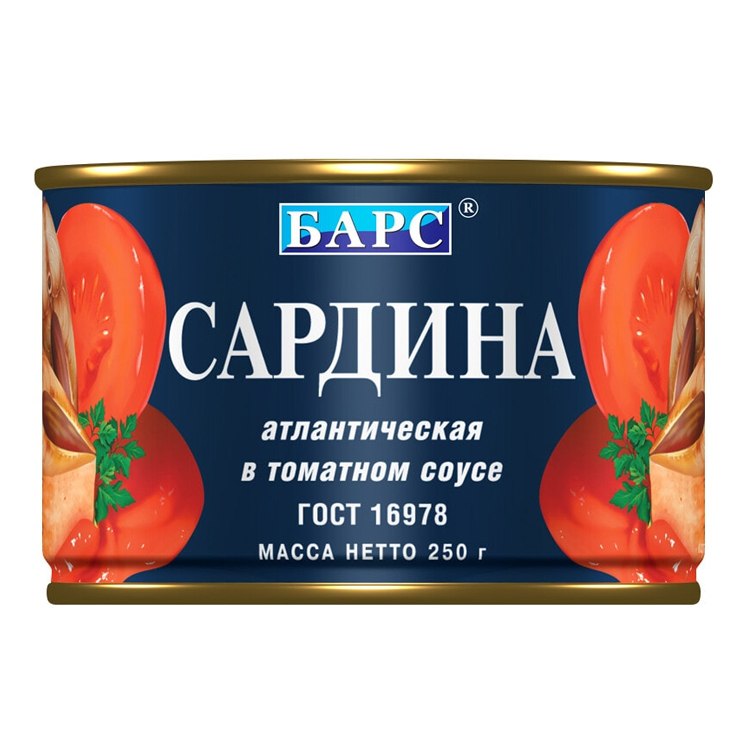Сардина в томатном соусе 250гр 